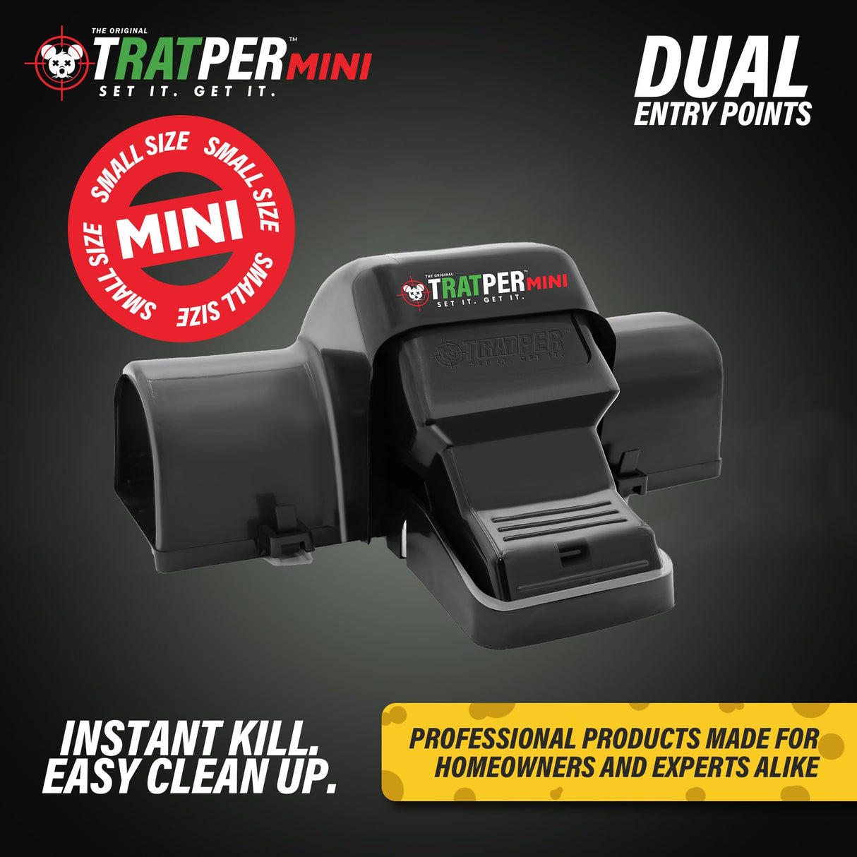 Tratper Mouse Tunnel Traps. Prevents Accidental Triggering with Dual Tunnel Design. Covered Snap Traps for Humane Kill, Safe and Reusable, Pest Control for Mice, Indoor & Outdoor Use, 4 Pack