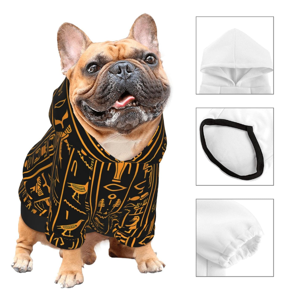 Dog Hoodie Cat Clothes Egyptian Retro Totem Dog Costume Puppy Clothes Chihuahua Clothes Dog Costumes for Small Dogs