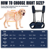 Nasjac Dog Lift Harness for Large Dogs - Full Body Dog Sling Carrier with Adjustable Straps & Control Handle, Breathable Backpack for Elderly Injured Arthritic Disabled Medium Large Dogs, Navy XL