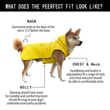 Dog Raincoat Waterproof Reflective Jacket – Lightweight Hooded Poncho with Adjustable Belly Strap & Leash Hole – Rain Slicker Coat for 2XSmall-5XLarge Dogs – Easy to Wear (Yellow X-Small)