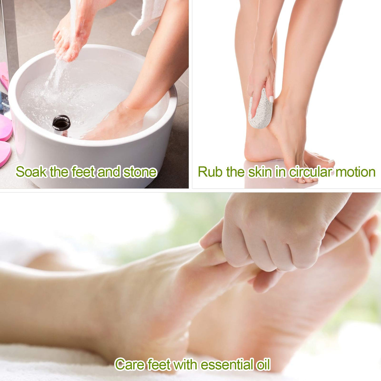 2PCS Natural Pumice Stone, Lava Pedicure Tools Hard Skin Callus Remover for Feet and Hands - Foot File Exfoliation to Remove Dead Skin, and Callusess