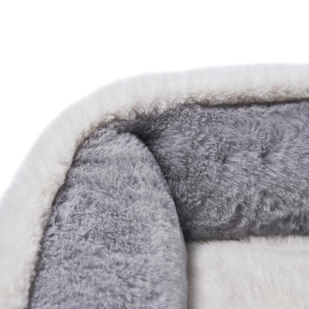 Luxury Square Grey Animal Bed - Super Soft, Washable, Anti-Slip & Water-Resistant, Suitable for Medium Size Dogs & Indoor Cats