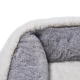 Luxury Square Grey Animal Bed - Super Soft, Washable, Anti-Slip & Water-Resistant, Suitable for Medium Size Dogs & Indoor Cats