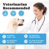 Omega 3 for Dogs – Salmon Oil for Dogs Skin & Coat Health, Fish Oil Supplement for Dog Shedding, Itch & Hot Spot Relief, Allergy Chews with EPA & DHA Fatty Acids for Skin & Joint Support - 180 Ct
