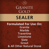 Granite Gold Water-Based Sealer Spray Protection for Granite, Marble, Travertine, Natural Stone Countertops, 64 Fluid Ounces and 24 Fluid Ounces