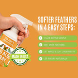 Bird Aloe Vera Spray – Soft Feathers Conditioner & Skin Moisturizer -16 OZ- for Parrots, Cockatiels, Conures & All Birds – Natural Aloe Mist for Molting Relief, Sooths Itchy Dry Skin Feather Plucking