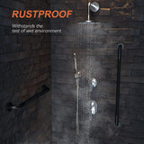 Satin Brushed Nickel Shower Grab Bars 20 Inch w/Anti-Slip knurled Grip, iMomwee Stainless Steel Wall Mount Bathroom Safety Balance Handrail, Handicap Elderly Senior Assist Textured Grab Bar Handle