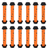 12 Pcs Sticky Fly Trap Fly Stick Indoor Outdoor Long Lasting Adhesive Fly Catcher with Hanging Hook for Wasps Gnats Bugs Insects Moths Fruit Flies Mosquitoes Spiders Fleas (Orange, Black)