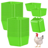 Maxdot 20 Pcs Chicken Water Feeder Cups 16 oz Pigeon Bird Feeder Cups Hanging Cage Chicken Water Cup for Pet Parrot Rooster Parakeet Bunny Gamefowl Poultry Wire Hutch(Green)