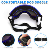 Large Dog Sunglasses Dog Goggles Pet Glasses Pet Eyewear with Adjustable Strap,Glasses for Medium Large Dog Swimming Skating Glasses UV Proof Windproof Dustproof