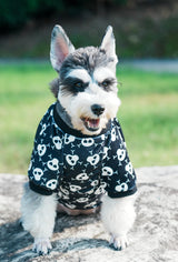 Lanyarco Skull Dog Halloween Costume Dog Pajamas Clothes, Skeleton Pet Costumes for Dogs Pajama Onesie PJS, Back 23" XLarge