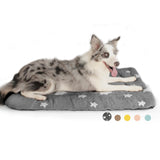 Mora Pets Dog Crate Pad Dog Kennel Bed Mat for Large Dogs Washable Cute Star Pet Bed for 36 inch Cage Ultra Soft Flat Puppy Cat Cushion for Cozy Sleeping Anti-Slip Grey 36 x 23