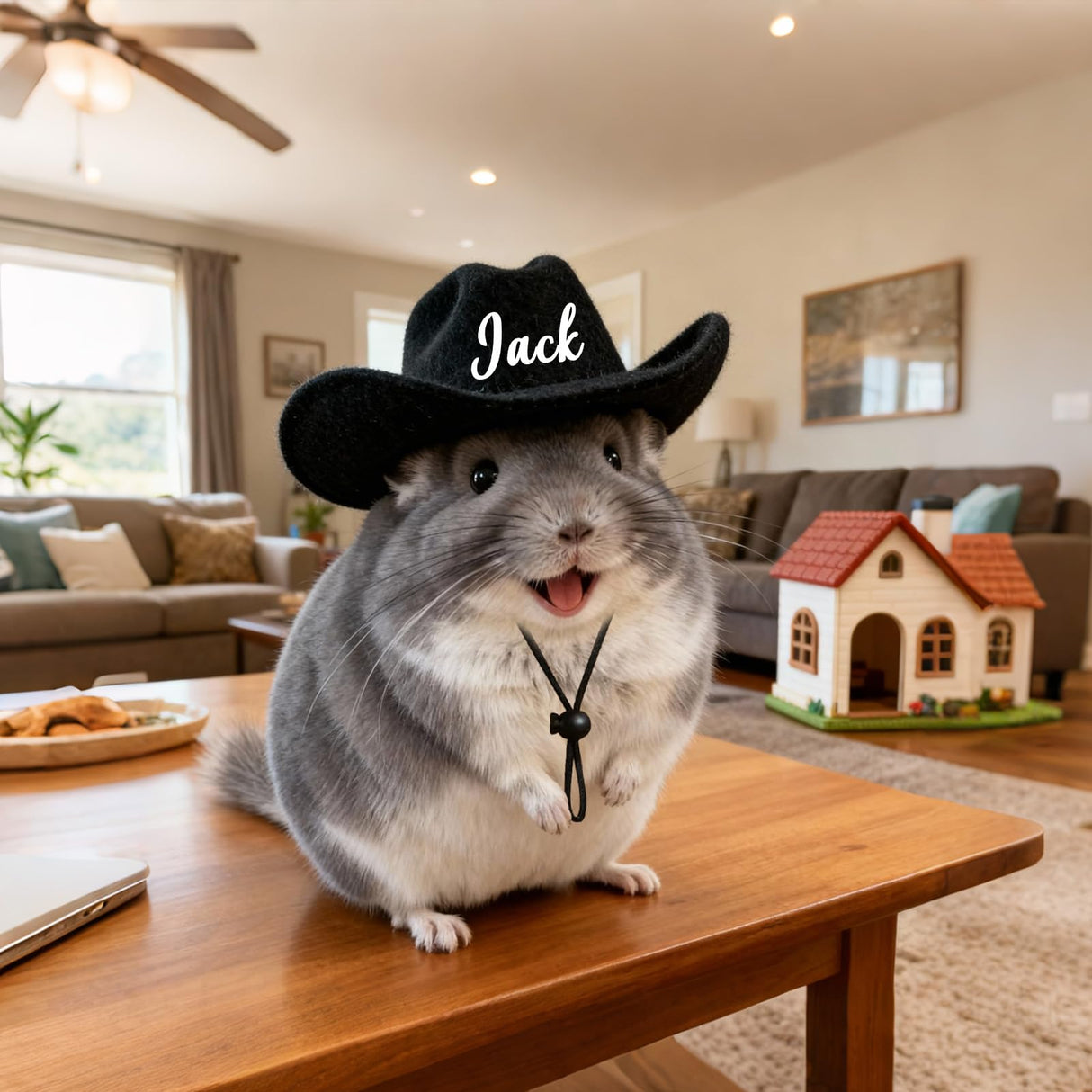 DUCKBE Personalized Dog Cowboy Hats with Name, Custom Cowboy Hat for Dog, Holiday Party Cowboys Costume for Puppy, Pet Tiny Cowboy Cap Birthday Gifts for Pet