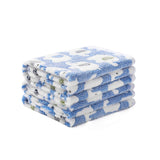 1 Pack 3 Blankets Super Soft Fluffy Premium Cute Elephant Pattern Pet Blanket Flannel Throw for Dog Puppy Cat Blue Large(41x31 inch)