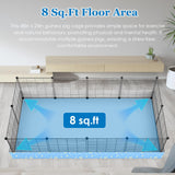 MODESLAB 2-Story Guinea Pig Cages with Tarp, Large C&C Loft Cage for Rabbit Bunny Puppy Small Animal Indoor Dog Playpen Pet Exercise Enclosure, 25 Panels