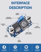 5 Pack LM2596 DC to DC Buck Converter 3.0-40V to 1.5-35V Adjustable Voltage Regulator Electronic Voltage Stabilizer Power Supply Step Down Module