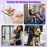 FANXSVL Dog Grooming Arm Kit 26"-40" Height with Harness & Hammock Sling for Small Dogs, Pet Grooming Table Accessory for Nail Trimming, Bathing, Dog Grooming Supplies.