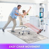 Kuyal Office Chair Mat for Hardwood Floor, 36 x 55 inches Computer Gaming Chair Mats, Low Pile Carpet Desk Chair Mat, Anti-Slip Floor Mats Wood/Tile Protection Mat(36'' x 55'', Modern Gray)