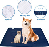 Dog Crate Pad(30"x 48"), Mats for Sleeping, Breathable Crate Bed Pad,Dark Colored to Hide Stains, Navy