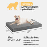 Veehoo Chew Proof Dog Bed for Crate, Indestructible Dog Crate Bed for Aggresive Chewers, Extra Large XXL Tough Chew Resistant Pet Pad with Hidden Zipper, Removable Washable Cover