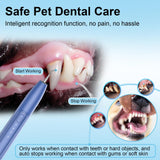 Ultrasonic Dog Teeth Cleaner, 3 Modes Sonic Tooth Cleaner for Dogs, Low Noise Sonic Dog Plaque and Tartar Remover with LED Light, 2 Cleaning Head, Toothbrush, Dental Mirror Probe Tweezer and Scraper
