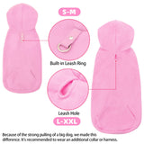 EXPAWLORER Dog Hoodie Fleece Sweater Vest, Hooded Dog Sweatshirt Fall Winter Pet Clothes with Leash Hole, Sleeveless Warm Cozy Puppy Clothing for Cat Small Medium Large Dogs Girl Boy, Pink XXL
