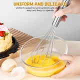 Stainless Steel Whisk 8" Hand Blender + 10" Semi-Automatic Rotary Kitchen Whisk Kitchen Wisk Wire Whisks for Cooking, Whisking, Blending, Beating, Stirring- 2 Pack...