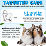 Dog & Cat Ear Infection Treatment Drop with 1% Hydrocortisone for Dog Yeast Ear Infections, Soothes Itchy Ears, Prevents Infections, Safe for Puppies, Adult, Ear Drops for Dogs & Cats 2 fl oz.