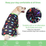 LovinPet Big Dog Wound Care/Surgical Recovery Shirt, Undershirt for Dog Coats, Anti Licking, Pet Anxiety Onesies for Dogs, Dinosaurs in Space Print, Onesies for Dogs, Pitbull Shirt, Pet PJ's, 2XL
