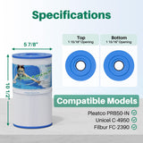 TOREAD Watkins 31489 Replacement Filter, Compatible Pleatco PWK30, Unicel C-6430, Filbur FC-3915, P/N0969601, 71825, 73178, 73250, 30 sq. ft. Hot Spring Spa Filter (3)