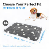Mora Pets Dog Crate Pad Dog Kennel Bed Mat for Large Dogs Washable Cute Star Pet Bed for 36 inch Cage Ultra Soft Flat Puppy Cat Cushion for Cozy Sleeping Anti-Slip Grey 36 x 23
