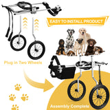 Virbraroo Dog Wheelchair for Back Legs – Lightweight Adjustable Mobility Aid for Medium & Large Dogs - Ideal for IVDD, Arthritis & Injury Recovery
