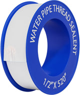 D-NYX 1, 4 or 5 Rolls 1/2 Inch(W) X 520 Inches(L) Teflon Plumbers Tape, Duct Sealant Tape for Shower Head, Plumbing Thread Tap, Water Pipe Sealing Plumbers PTFE Thread Seal (1 Pack)