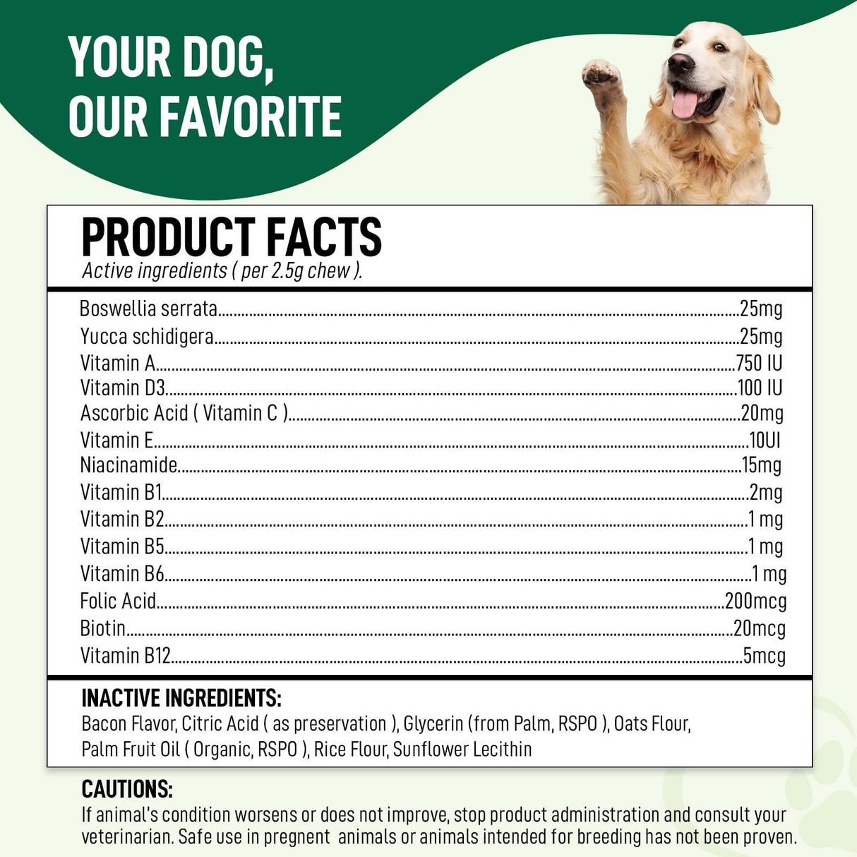 My Dog Sanctuary 14 in 1- Multivitamin for Dogs 120 Chews - Daily Support for Active & Aging Dogs Supplies/Vitamin A, D3, E, C, and B-Complex for Joint, Skin, Coat, Immune - Dog Multivitamin, Bacon