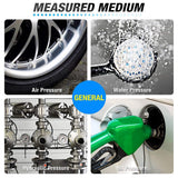 MEANLIN MEASURE 1/2" NPT Bimetal Thermometer for Hot Water, Boilers and Pipes, 3" Dial, 6" Lead-Free Brass Stem, Temperature Range 0-250°F/-20-120°C, Accuracy 2%, Center Back Mount