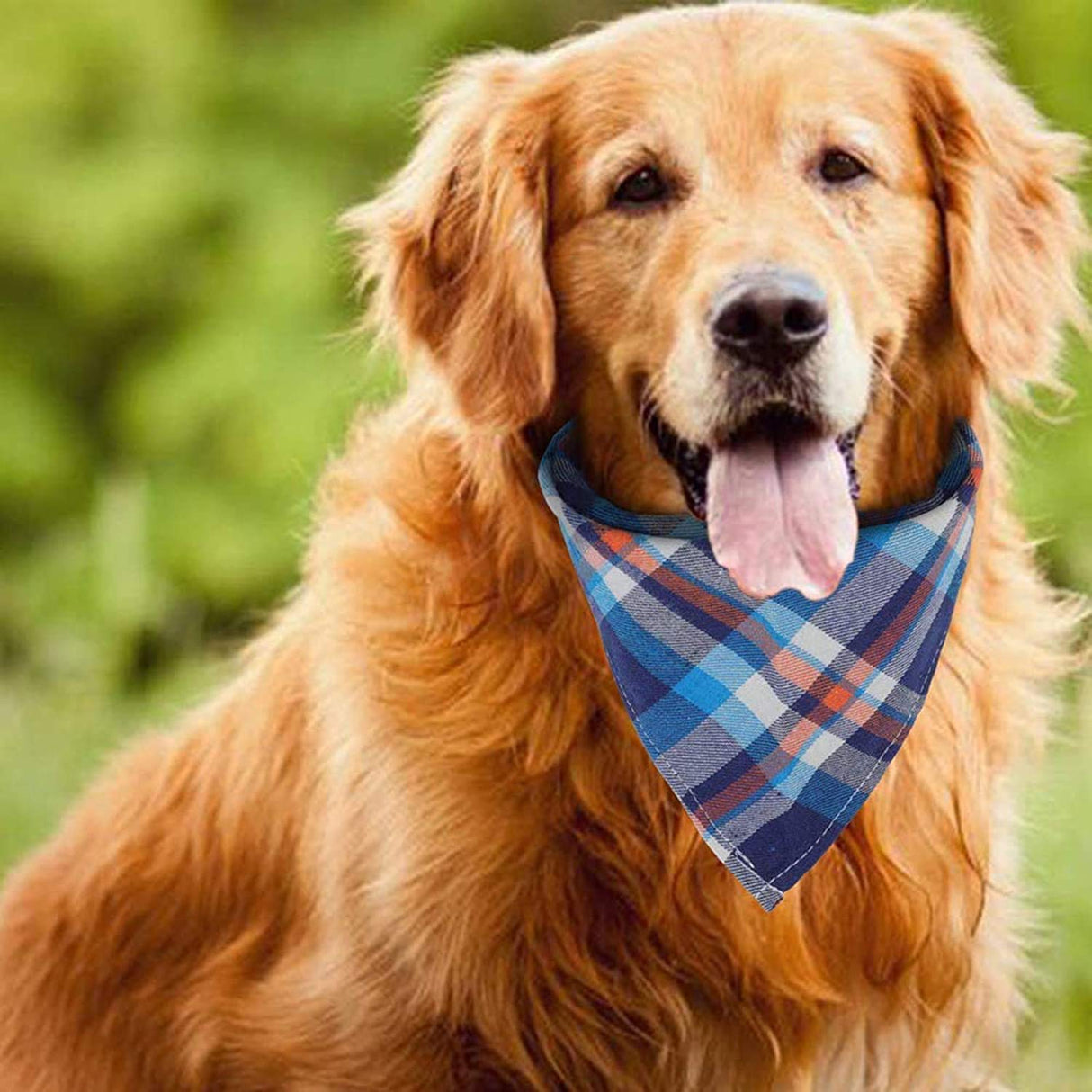 VIPITH 8 Pack Large Dog Bandanas, Reversible Plaid Dog Bandanas Boy Girl Painting Bibs Scarf Kerchief, Washable and Adjustable Spring Summer Fall Bandana for Dogs Cats Pets (XX-Large(80cm))