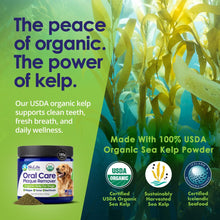 Load image into Gallery viewer, Dog Teeth Cleaning Powder, Dog Plaque and Tartar Remover, Bad Breath Treatment for Dogs with USDA Organic Sea Kelp Powder, Dog Dental Care Made Easy, for All Ages, 6oz
