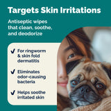 Vetnique Dermabliss Advanced Strength Medicated Antibacterial Wipes for Dogs with Chlorhexidine for Infections, Irritation & Redness Relief