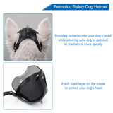 Petmolico Safety Helmets for Dogs,Dog Helmet with Anti-UV Silver Goggles&Ear Holes&Adjustable Strap,Comfortable&Protective Goggles Helmet for Small Animals for Outdoor Driving/Riding/Hiking/Biking