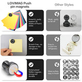 LOVIMAG Fridge Magnets 12Pcs Refrigerator Whiteboard Small Strong Magnet Classroom Kitchen Accessories Decorative Locker Set Decor Must Haves Office Calendar Refrigerador Magnetic Cute Crafts Black