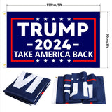 Trump 2024 Flag Hat Merchandise, Including Make America Great Again Hat, Take America Back Flag 3x5Ft, 4 Silicone Bracelets, 2 Buttons Badges