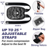 AiricePac 2 Ice Pack for Knee Pain Relief, Reusable Gel Ice Wrap for Injuries, Swelling, Knee Replacement Surgery, Cold Compress Therapy for Arthritis, Meniscus Tear and ACL, Black