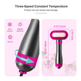 HimyBB Dog Hair Dryer, 2-in-1 Dog Hair Blower with Brush, 3-Modes Blow Professional Home Grooming Drying for Small Large Cat Pet Puppy Rose