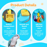 Automatic Bird Shower & Parrot Bath Fountain – Cage Mountable Parrot Shower Box for Cockatiels, Budgies, Conures & Lovebirds(Blue)