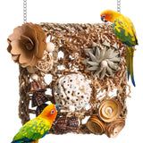 YUEMOOLIX Bird Foraging Toys Natural Bird Toys Conure Toys Parrot Shredding Hanging Toys for Small to Medium Birds Parakeet Cockatiel Conure Lovebird Budgie