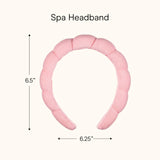 Conair Spa Makeup and Face Washing Headband, Pink Bubble Design, 1 Count, Ultra-Absorbent Microfiber Headband for Washing Face, Soft Terry Cloth, No-Squeeze, No-Pull Band Gentle on Hair and Head