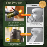 16oz/470ml Light-Blocking Dark Oil Sprayer for Cooking, 2 in 1 Olive Oil Dispenser Bottle for Kitchen, Premium Dark Green Glass Oil Bottle, Food-Grade Oil Mister for Air Fryer, BBQ (Black)