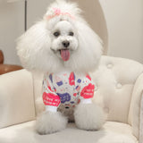 CuteBone Small Dog Pajamas Shirt Stretchy Summer Puppy Pjs Soft Cat Onesies Pet Clothes for Daily Wear DA18XL