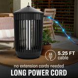 Upgraded 2024 Bug Zapper + Attractant - Best Effective 5200V Mosquito Killer Lamp - Electric Insect Fly Zapper Trap, Waterproof Indoor & Outdoor - 20W Bright Light Bulb for Backyard, Patio