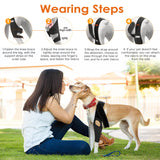 Jorme Dog Knee Brace for Torn ACL, Dog Leg Brace for Post-Surgery Recovery, Arthritis & Luxating Patella,Side Stabilizers, Breathable Neoprene, Adjustable Velcro & Belly Band,Front/Rear Legs (L)
